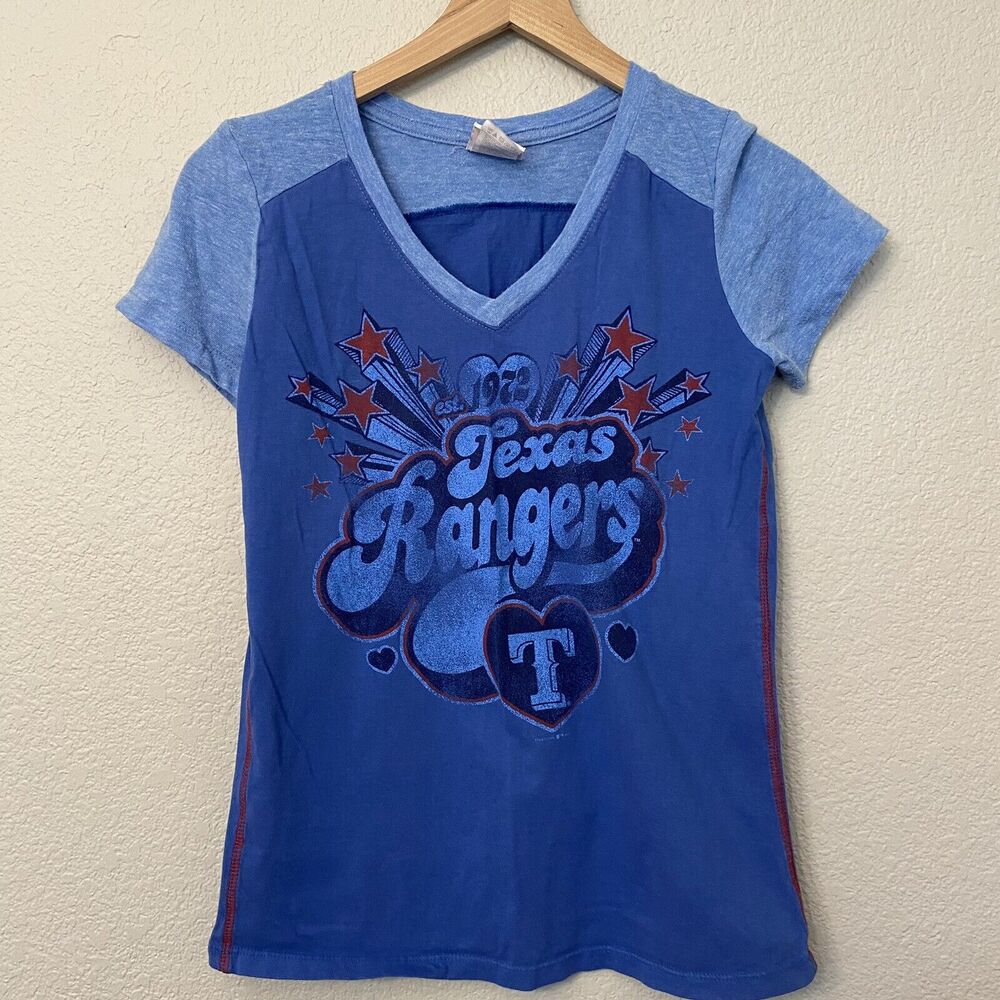 5th & Ocean Womens short sleeve Texas Rangers shirt, size Small (S)